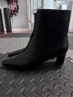 Target Black Women's Ankle Booties with Low Block Heel